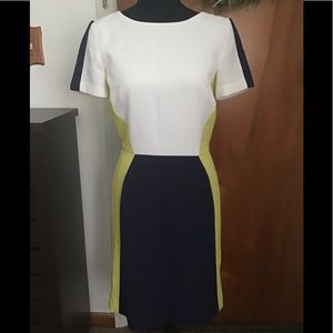 Classic colorblock short sleeve dress